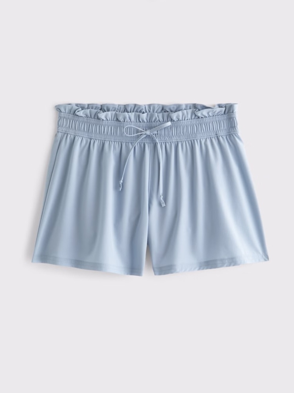 Light Blue Paper Bag Waist Shorts (S)